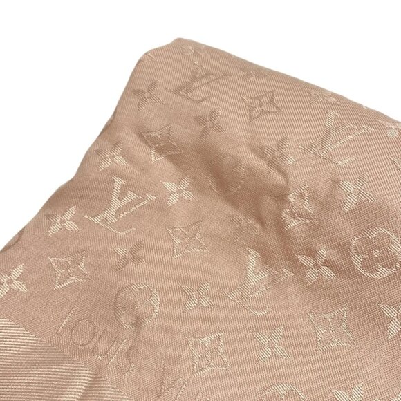 LOUIS VUITTON Shawl Monogram Naturel - Unconfirmed Scarf Silk Wool 515-070525 - Picture 3 of 5